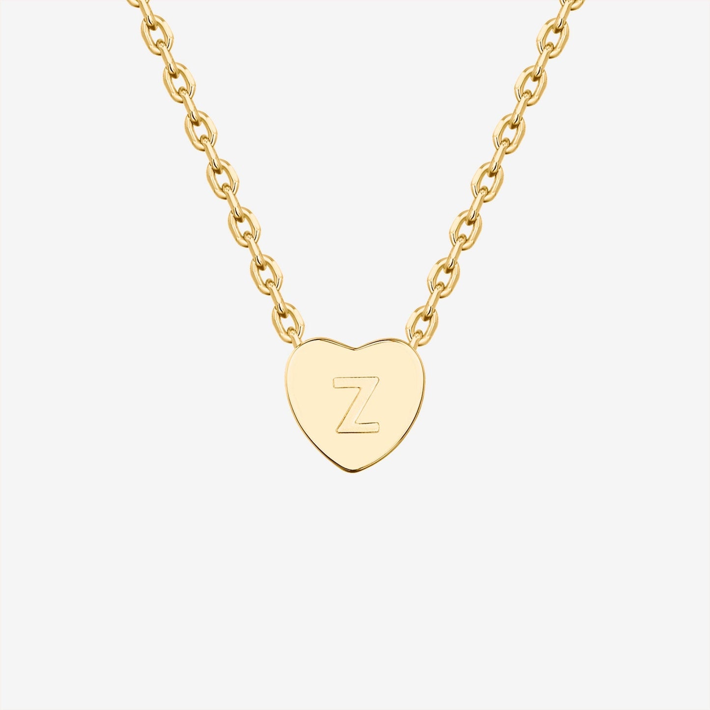 Dainty Heart Initial Necklace