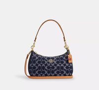 BLUE DENIM TERI SHOULDER BAG