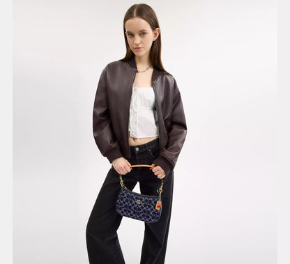 BLUE DENIM TERI SHOULDER BAG