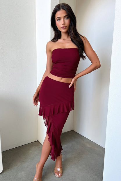 Cardona Top - Deep Red