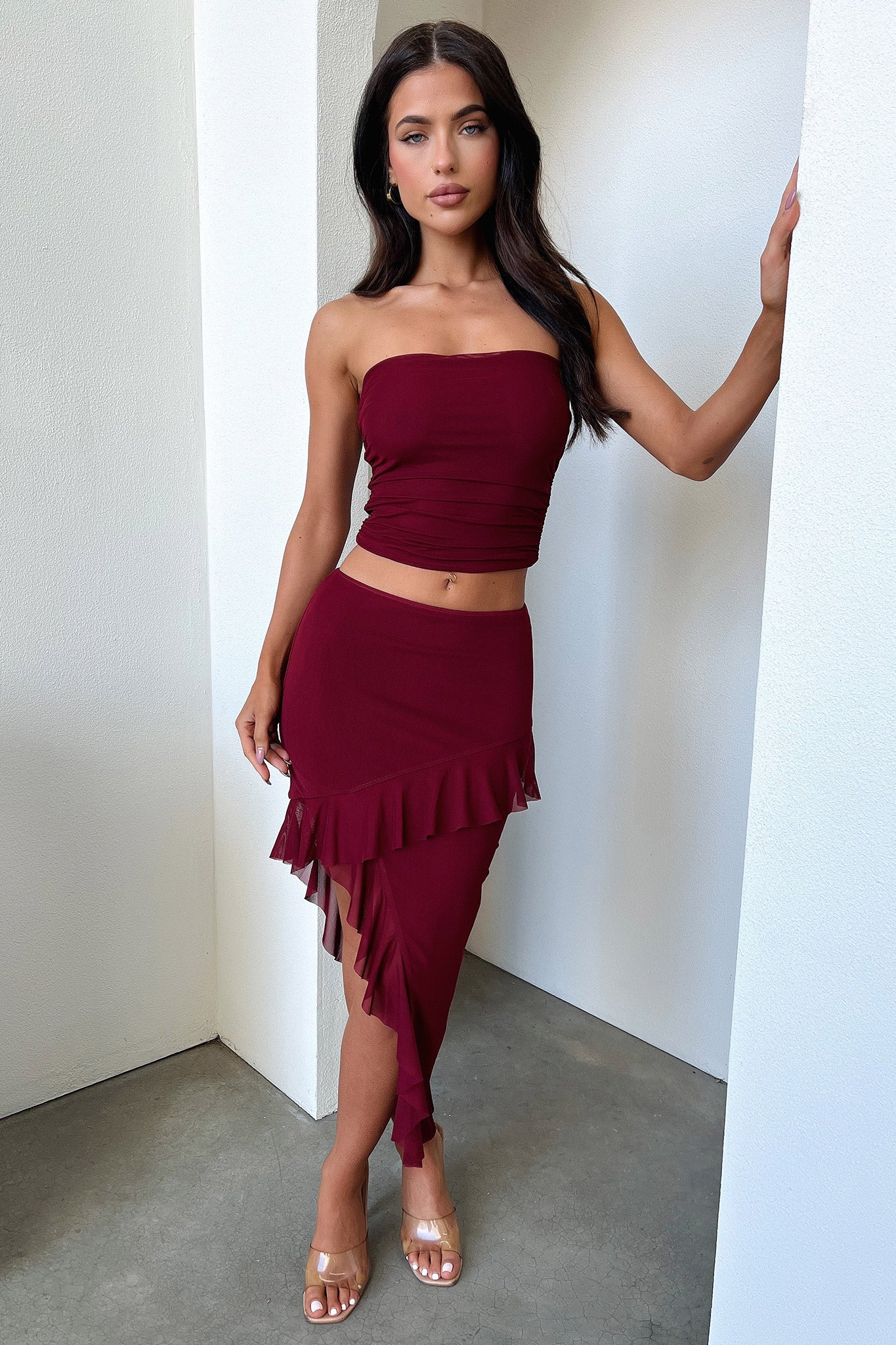 Cardona Top - Deep Red