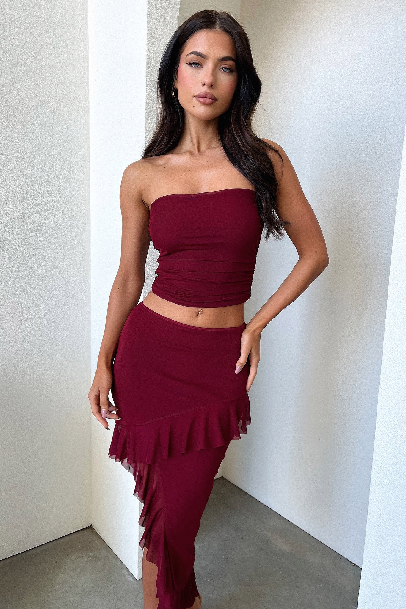 Cardona Top - Deep Red