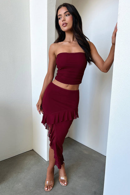 Cardona Top - Deep Red