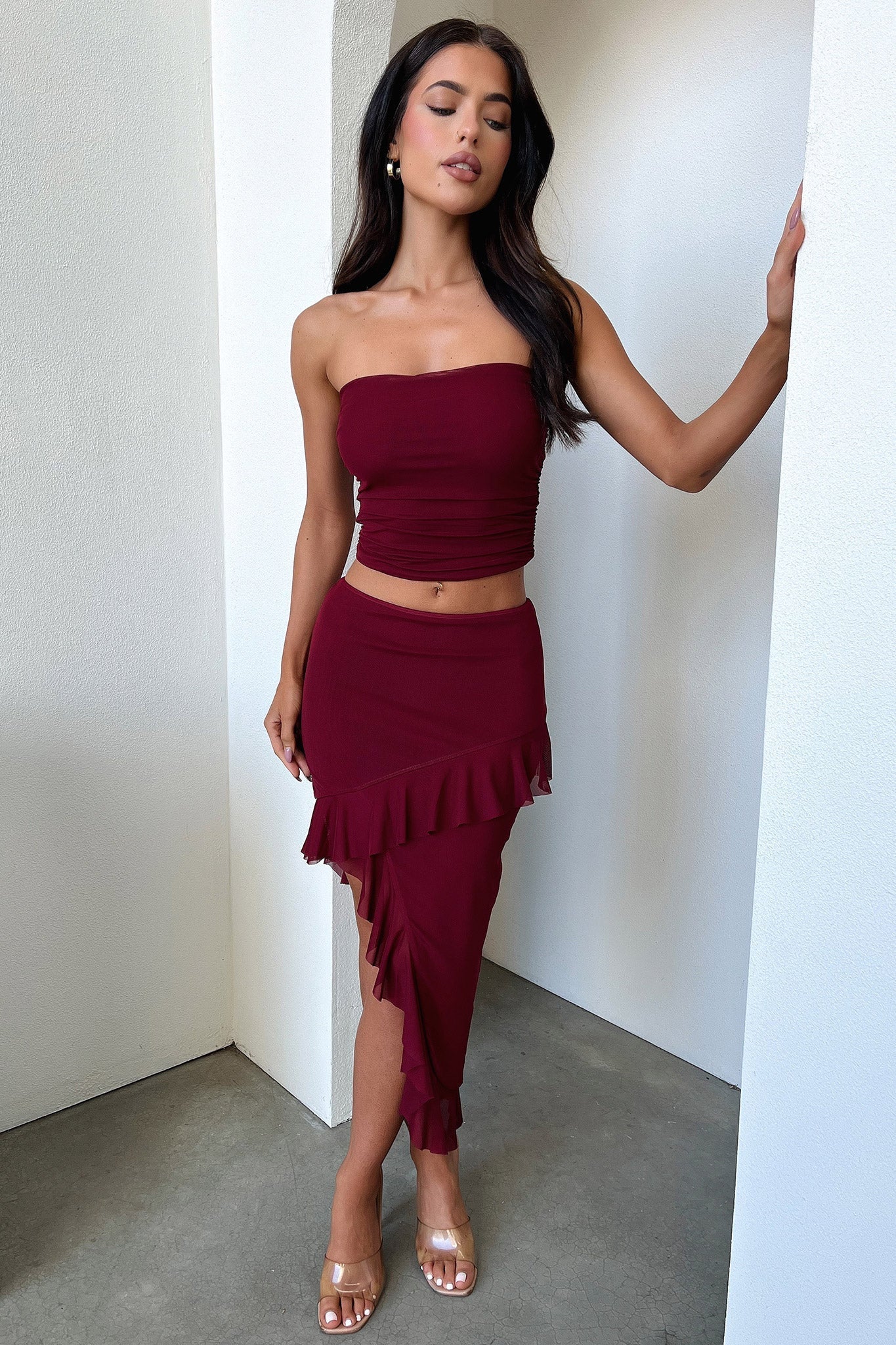 Cardona Top - Deep Red