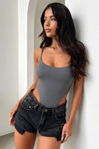 Hallie Bodysuit - Charcoal
