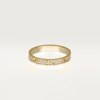 Aimee Thin Diamond Paved Love Ring 3mm