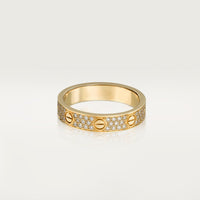 Aimee Diamond Paved Love Ring 4mm