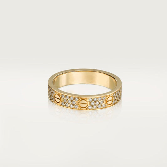 Aimee Diamond Paved Love Ring 4mm