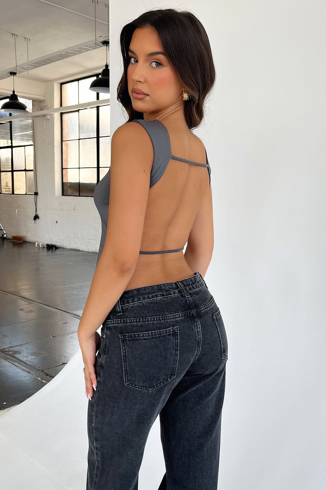 Ovida Top - Charcoal