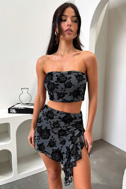 Savian Top - Black Floral