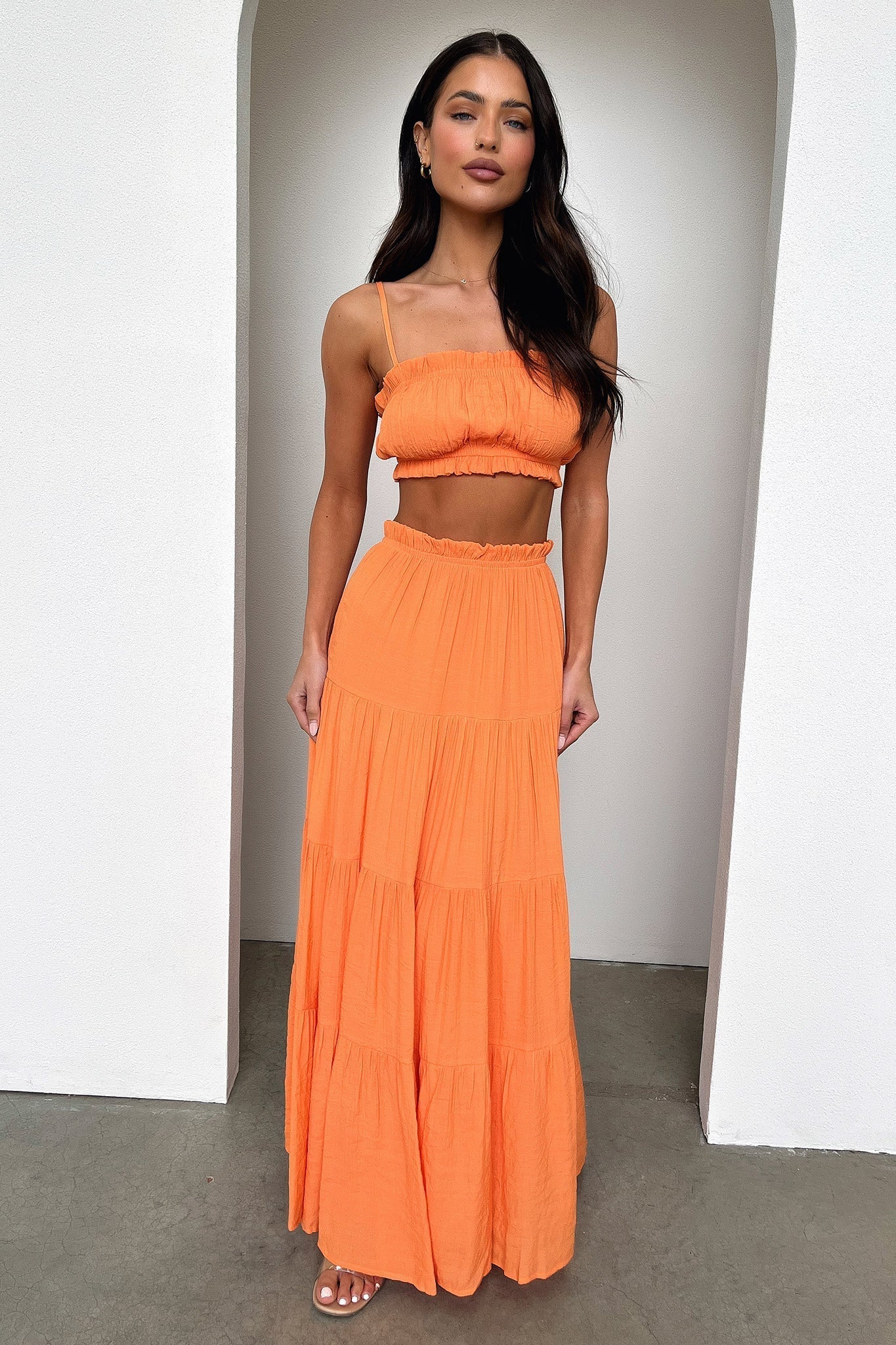 Selina Crop - Orange
