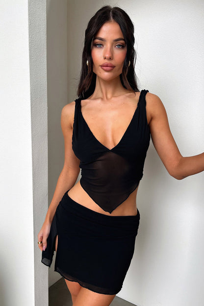 Tanaya Crop - Black