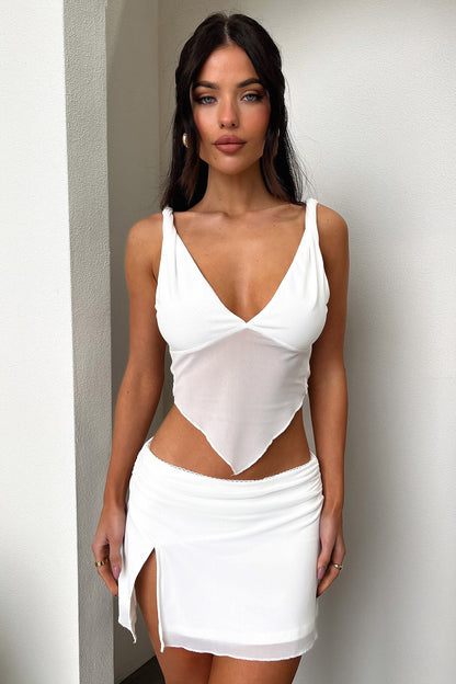 Tanaya Crop - White